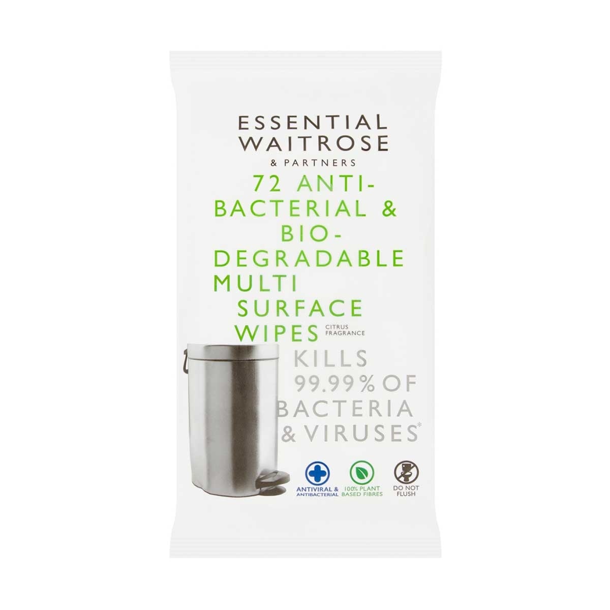 ESSENTIAL WAITROSE Anti-bac Multi Surface  Wipes