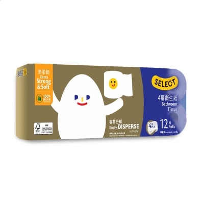 SELECT Bathroom Tissue-disperse 4ply