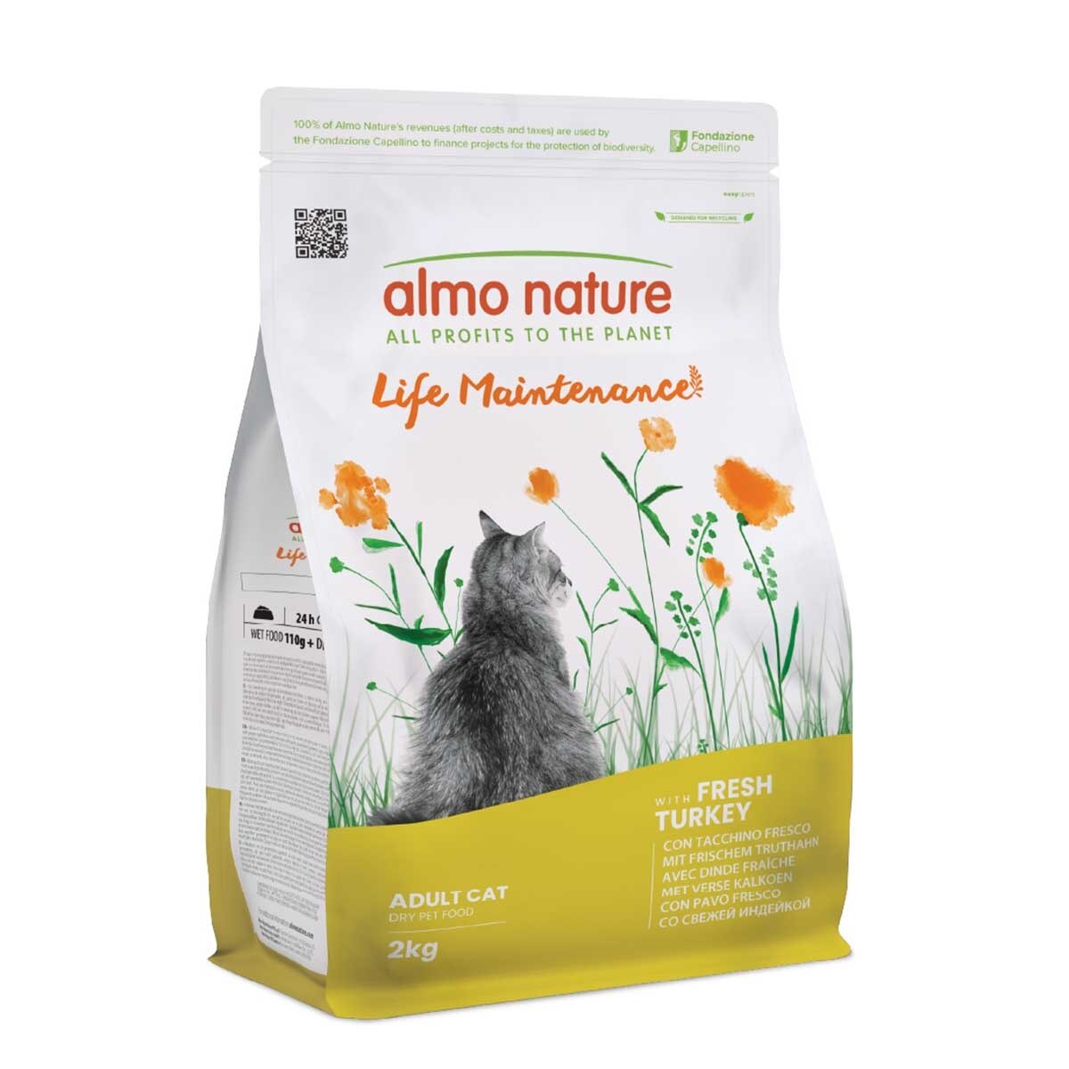 ALMO NATURE Adult Cat Maintenance With Fresh Turkey 2kg Dry Food