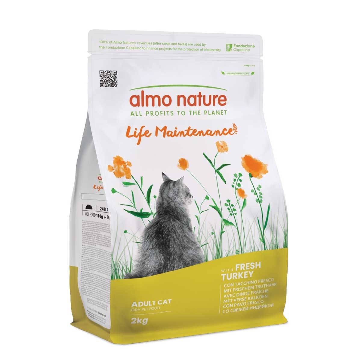 ALMO NATURE Adult Cat Maintenance With Fresh Turkey 2kg Dry Food