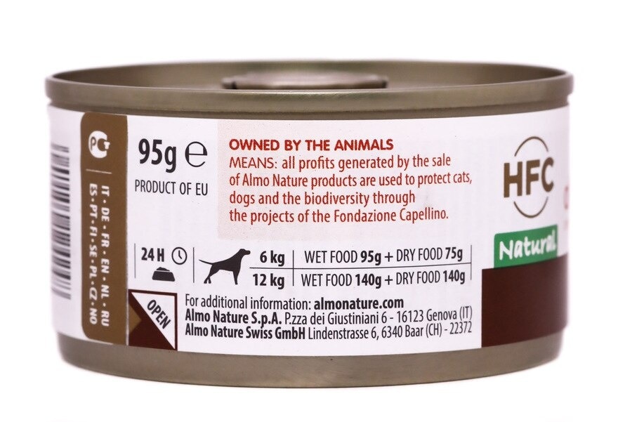 ALMO NATURE Adult Dog Hfc 95g Can Food - Beef