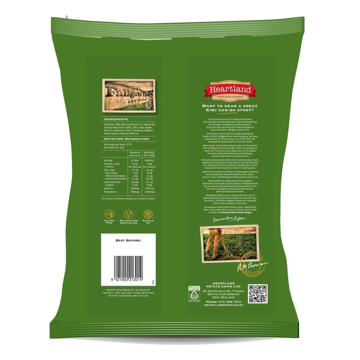 HEARTLAND 厚切鹽和醋味薯片 image