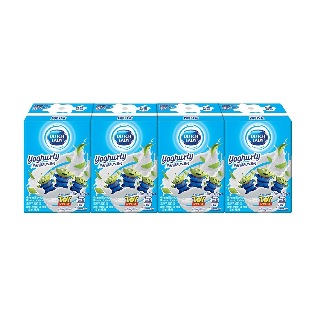 DUTCH LADY Original Flavour Drinking Yoghurt 4 X 110 Ml