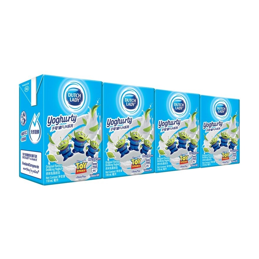 DUTCH LADY Original Flavour Drinking Yoghurt 4 X 110 Ml