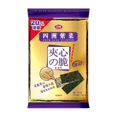 FOUR SEAS Four Seas Seaweed With Fillingsesame 15g (packaging random pick)