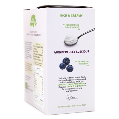 LITTLE FREDDIE Organic Creamy Blueberry & Banana Greek Style Yoghurt (100g X 5 Packs)