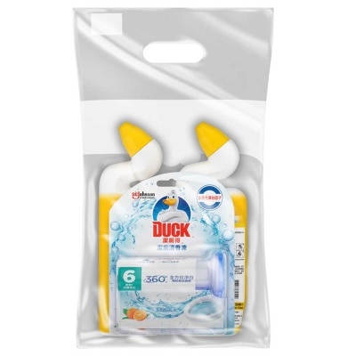 TOILET DUCK Deep Action Gel Lemon Twinpack With Fresh Disc