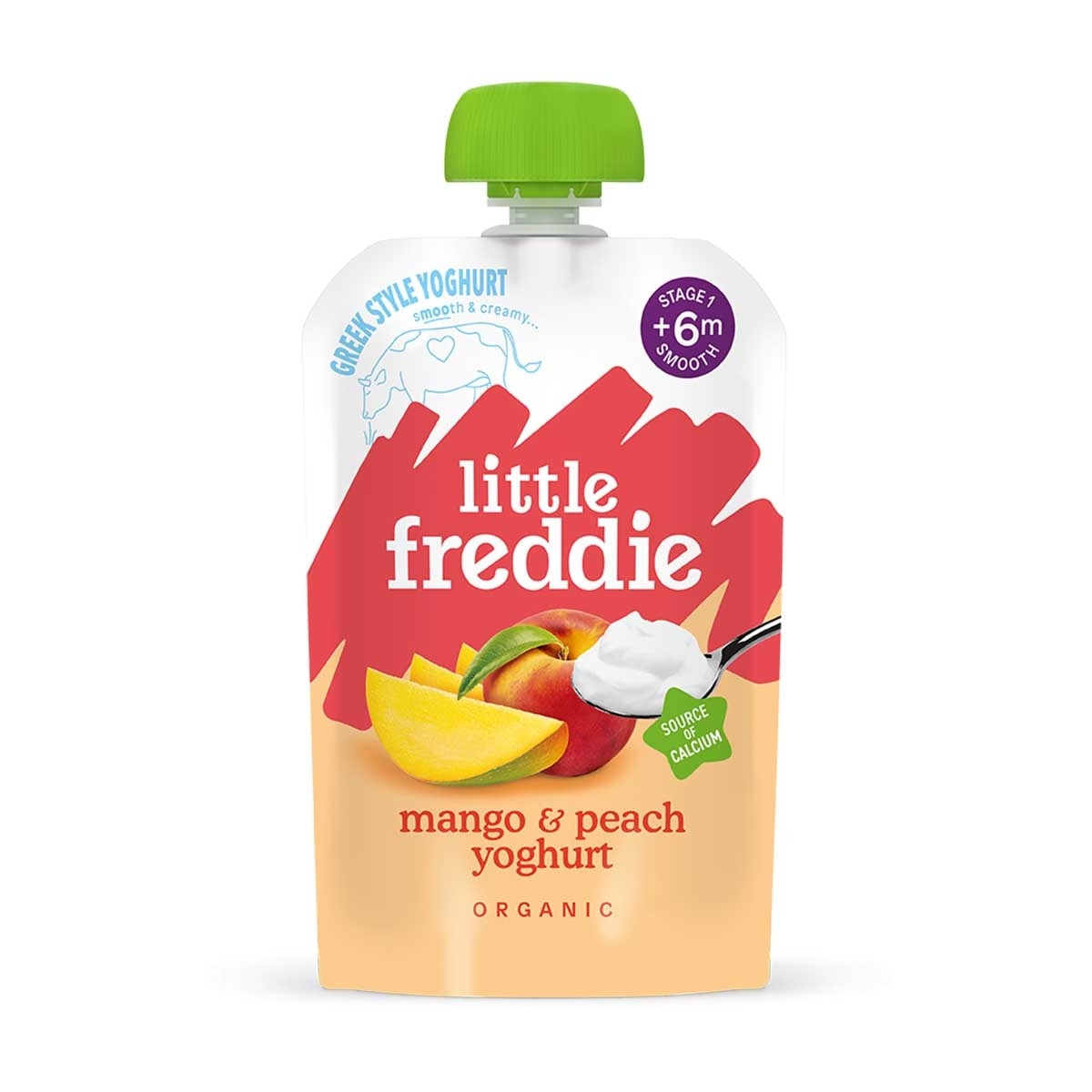 LITTLE FREDDIE Org Mango & Peach Greek Style Yoghur
