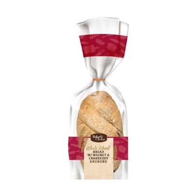 BAKER'S CHOICE Whole Wheat Bread W/ Walnut & Cranberry