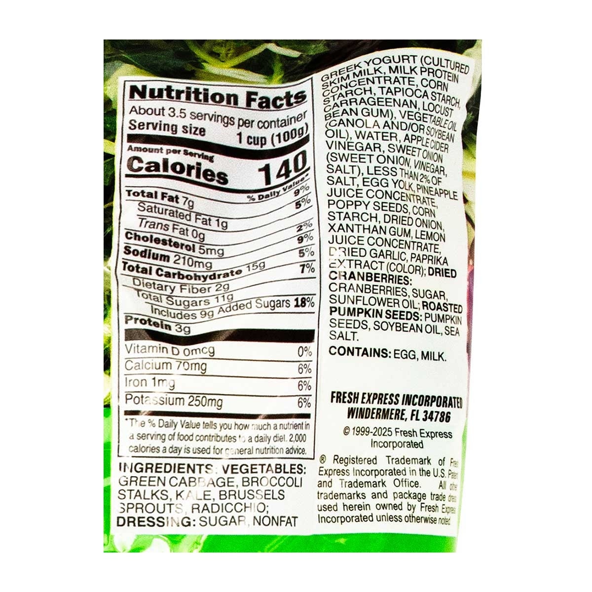 有醬芥蘭沙律雜菜（美國）