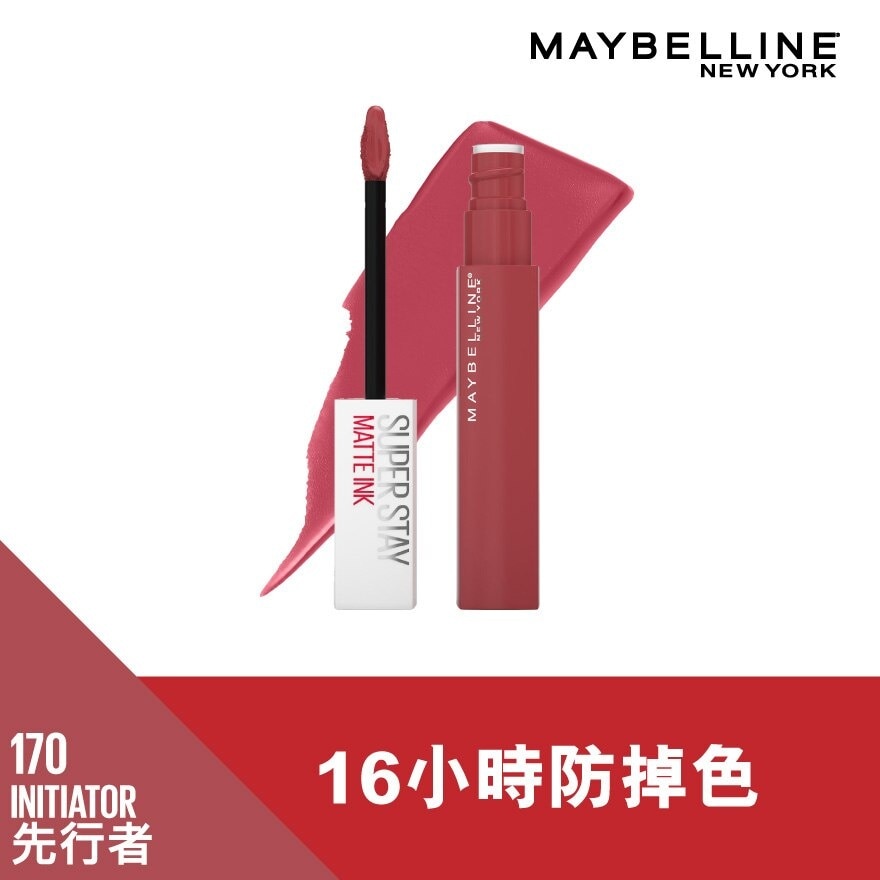 MAYBELLINE Superstay Matte Ink Liquid Lipstick-  Initiator 170 [16hr Longwear, Waterproof]- Makeup