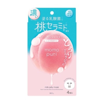 BCL BCL Momo Puri 蜜桃特濃潤乳液啫喱面膜  4 片