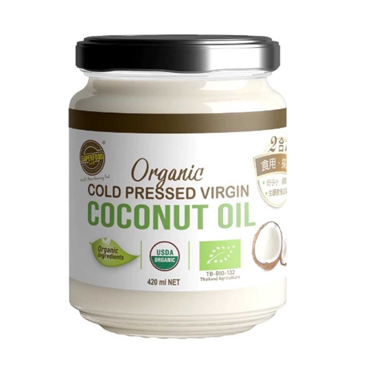 SUPERFOOD LAB Superfood Lab Organic Cold Press Virgin Coconut Oil (420ml)