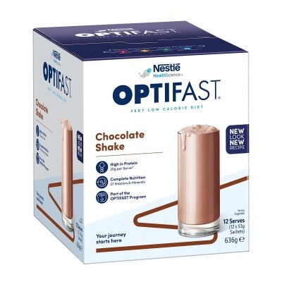 雀巢 Ｏｐｔｉｆａｓｔ 瘦身代餐奶昔 朱古力１２包裝 (蛋白奶昔) image