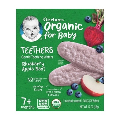 GERBER Organic Teether Blueberry Apple Beet