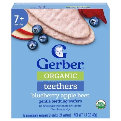 GERBER Organic Teether Blueberry Apple Beet