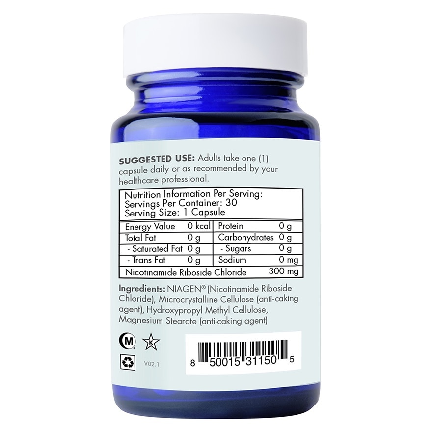 TRU NIAGEN Tru Niagen Nad+ Booster 300mg 30s (eco-friendly Boxless Edition - Extra 100 Moneyback Points)