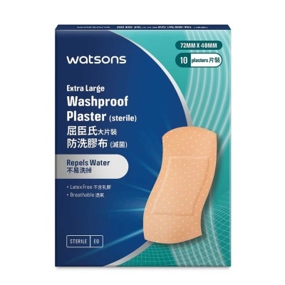 WATSONS Washproof Xl Plasters 10s