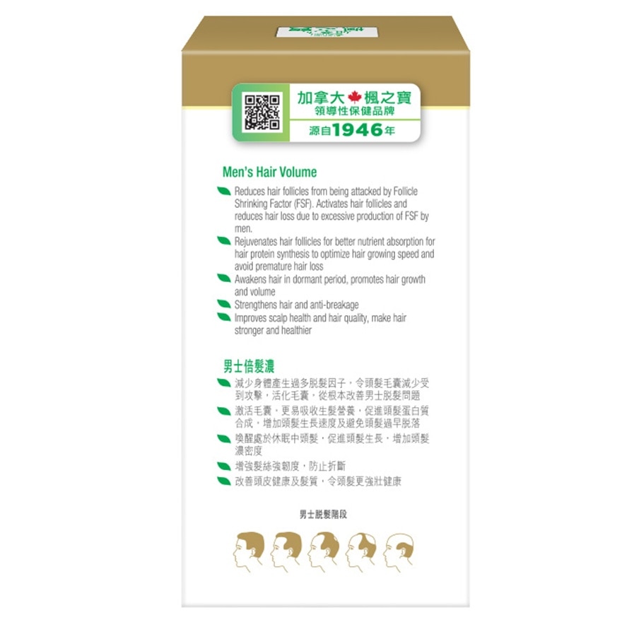 ADRIEN GAGNON Men's Hair Volume 45 Capsules