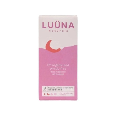 LUUNA Organic Applicator Tampons Reg 8s