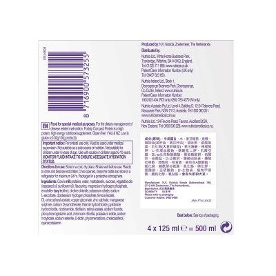 NUTRICIA FORTISIP Fortisip Neutral Flavour 125ml X 4