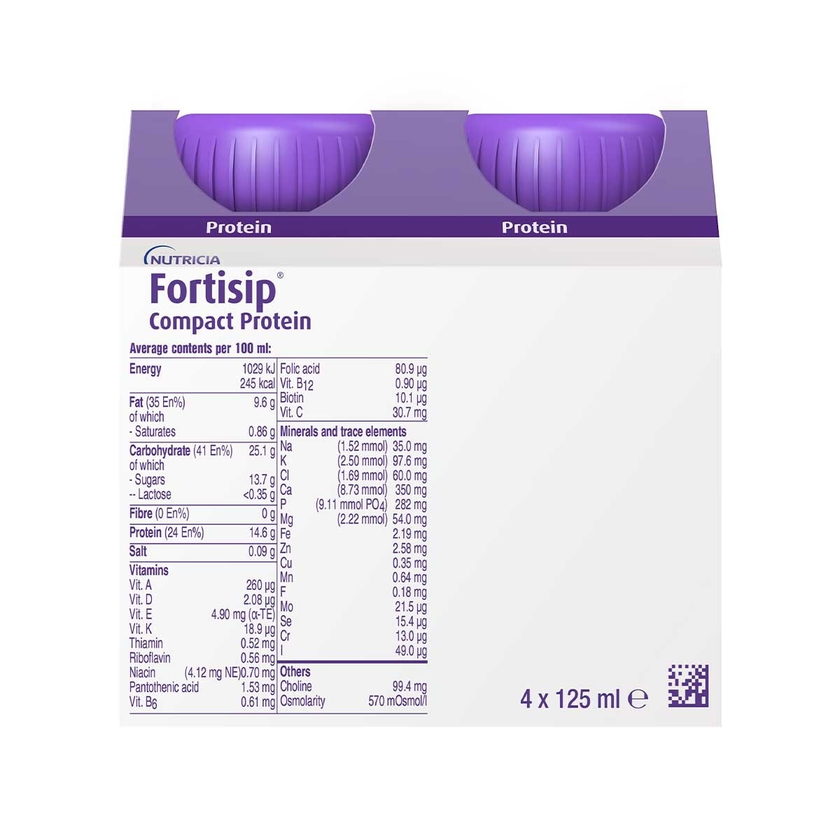 NUTRICIA FORTISIP Fortisip Vanilla Flavour 125ml X 4