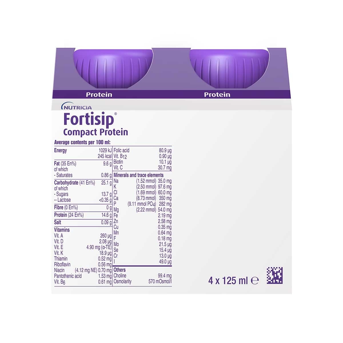 NUTRICIA FORTISIP Fortisip Mocha Flavour 125ml X 4