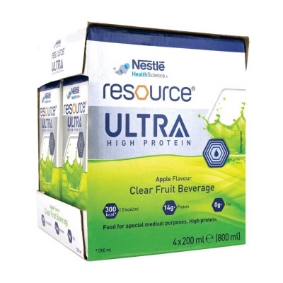 NESTLE - Resource® Ultra High Protein Clear Fruit Beverage (apple Flavour) 4 X 200ml