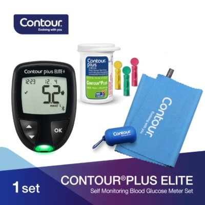 CONTOUR Contour®plus Elite Self Monitoring Blood Glucose Meter Set (with Free Gift) (random Package Delivery)