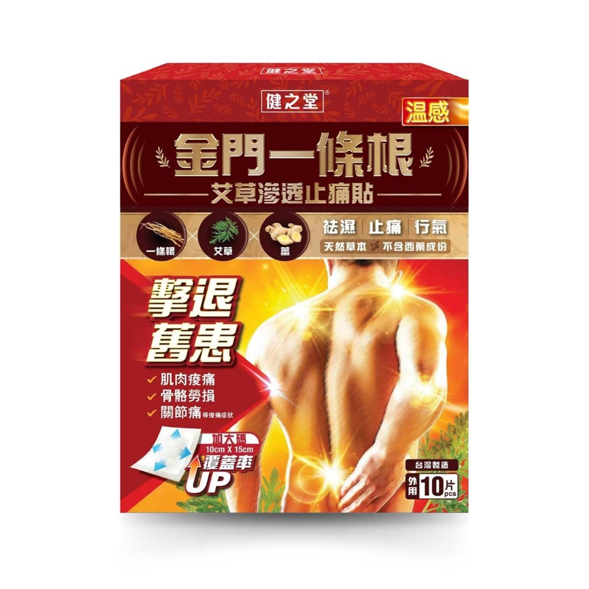 健之堂 一條根艾草滲透止痛貼溫 10片