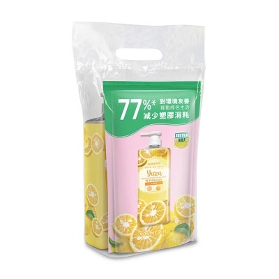 WATSONS Watsons Yuzu Cream  Body Wash 1000ml+ Brightening Cream Body Wash 1000ml + Yuzu Refill Pack 900ml Value Pack