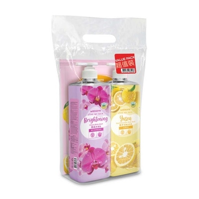 WATSONS Watsons Yuzu Cream  Body Wash 1000ml+ Brightening Cream Body Wash 1000ml + Yuzu Refill Pack 900ml Value Pack