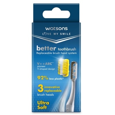 WATSONS Better Toothbrush Heads 3s