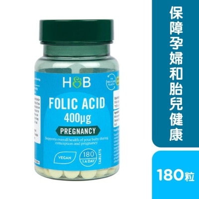 HOLLAND&BARRETT Folic Acid 400ug 180s