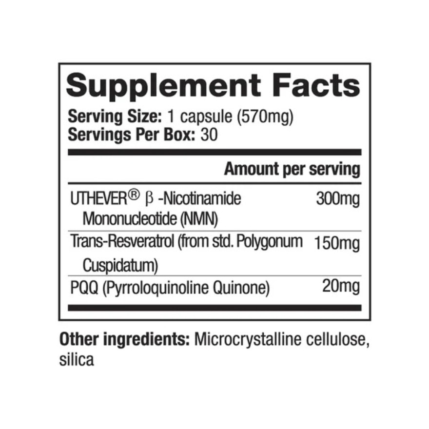 LIFE NUTRITION Nmn+ Resveratrol & Pqq