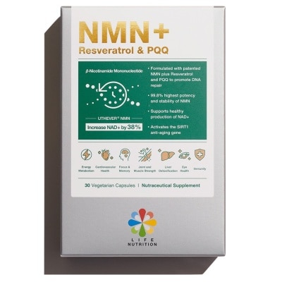 LIFE NUTRITION Ln Nmn+ Resveratrol & Pqq 30's