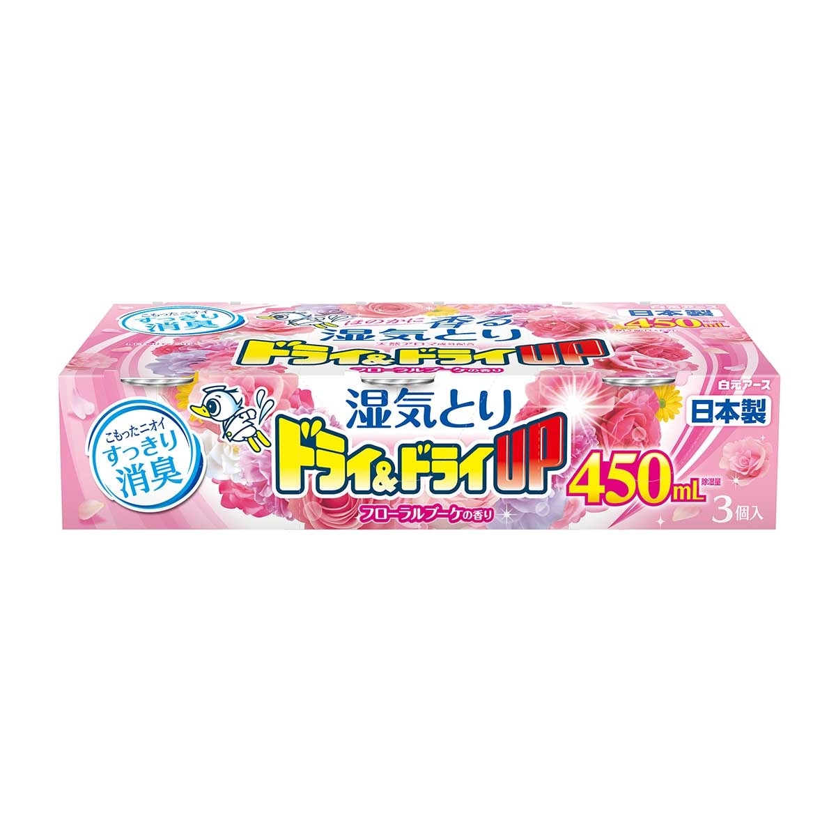 白元 白元除臭抽濕器420ml X 3 (花香味)