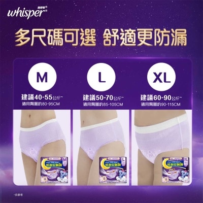 護舒寶 熊抱安睡褲/褲型衛生巾/m巾 - 夜用中碼4片x2 (會呼吸的小內褲 2倍透氣 防漏不悶熱)