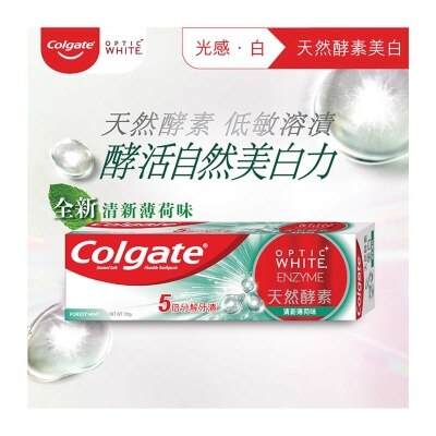 COLGATE Optic White Enzyme Toothpaste Forest Mint Flavour 120g