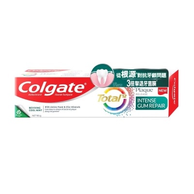 COLGATE Total Plaque Intense Gum Repair Toothpaste Strongest Gum Bleeding Reduce Formula (cool Mint Flavor)