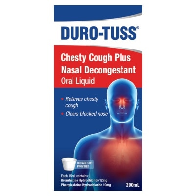 DURO-TUSS 咳樂治® 通鼻化痰咳水 200毫升 (什果味)