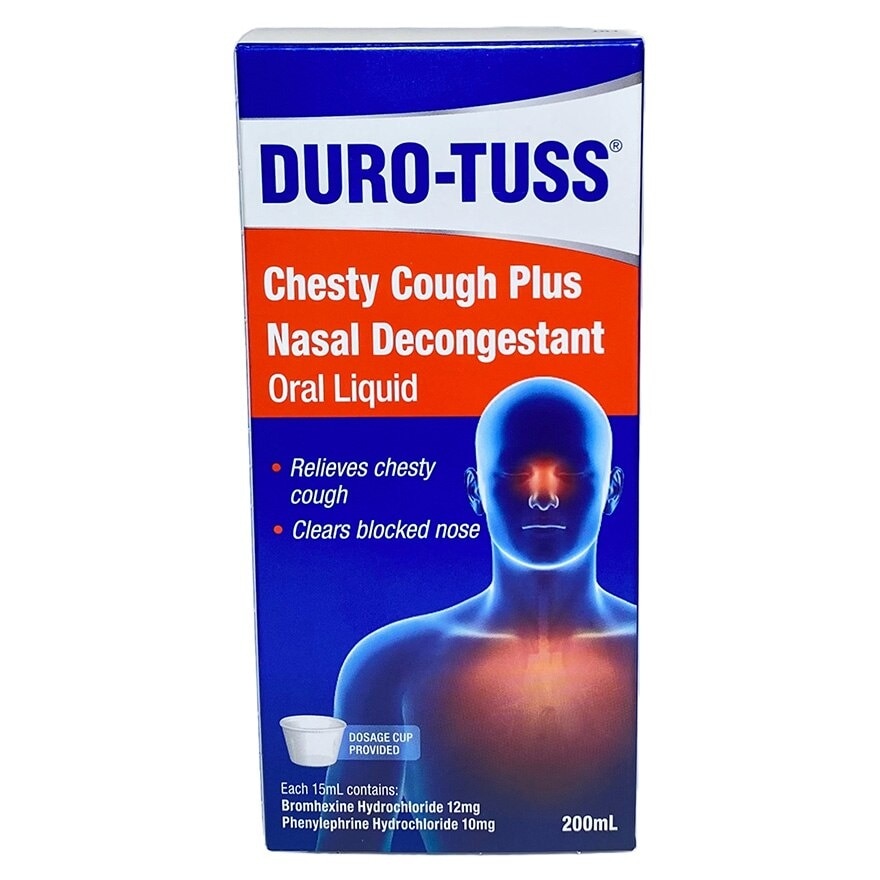 DURO-TUSS 咳樂治® 通鼻化痰咳水 200毫升 (什果味)