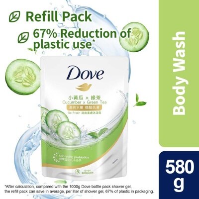 DOVE Dove Body Wash Refill Pack 580g - Aqua