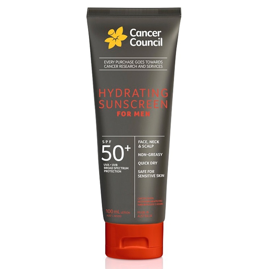 澳洲防癌協會 CCA 男士清爽保濕防曬霜SPF50+ 100毫升