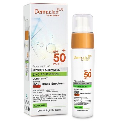 DERMACTION PLUS Advanced Sun 活性鋅祛痘水凝防曬乳 Spf50+ Pa++++