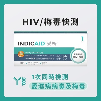 INDICAID 妥析HIV/ 梅毒快速檢測試劑盒