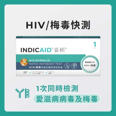 INDICAID 妥析HIV/ 梅毒快速檢測試劑盒