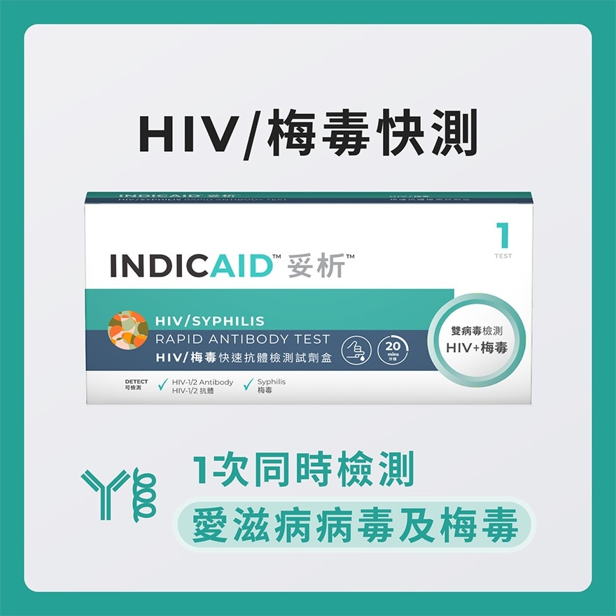 INDICAID Indicaid Hiv / syphilis Rapid Antibody Test