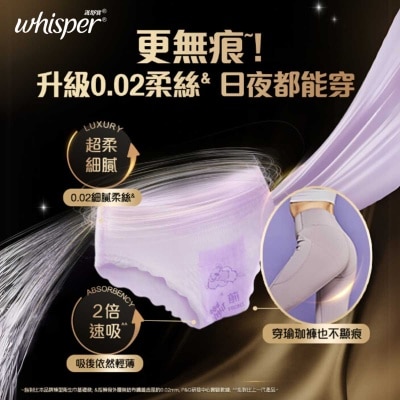 護舒寶 新上市 無痕安心褲/安睡褲/褲型衛生巾/m巾 - 均碼2片 (白天夜晚都能穿 包臀輕薄無痕防漏)