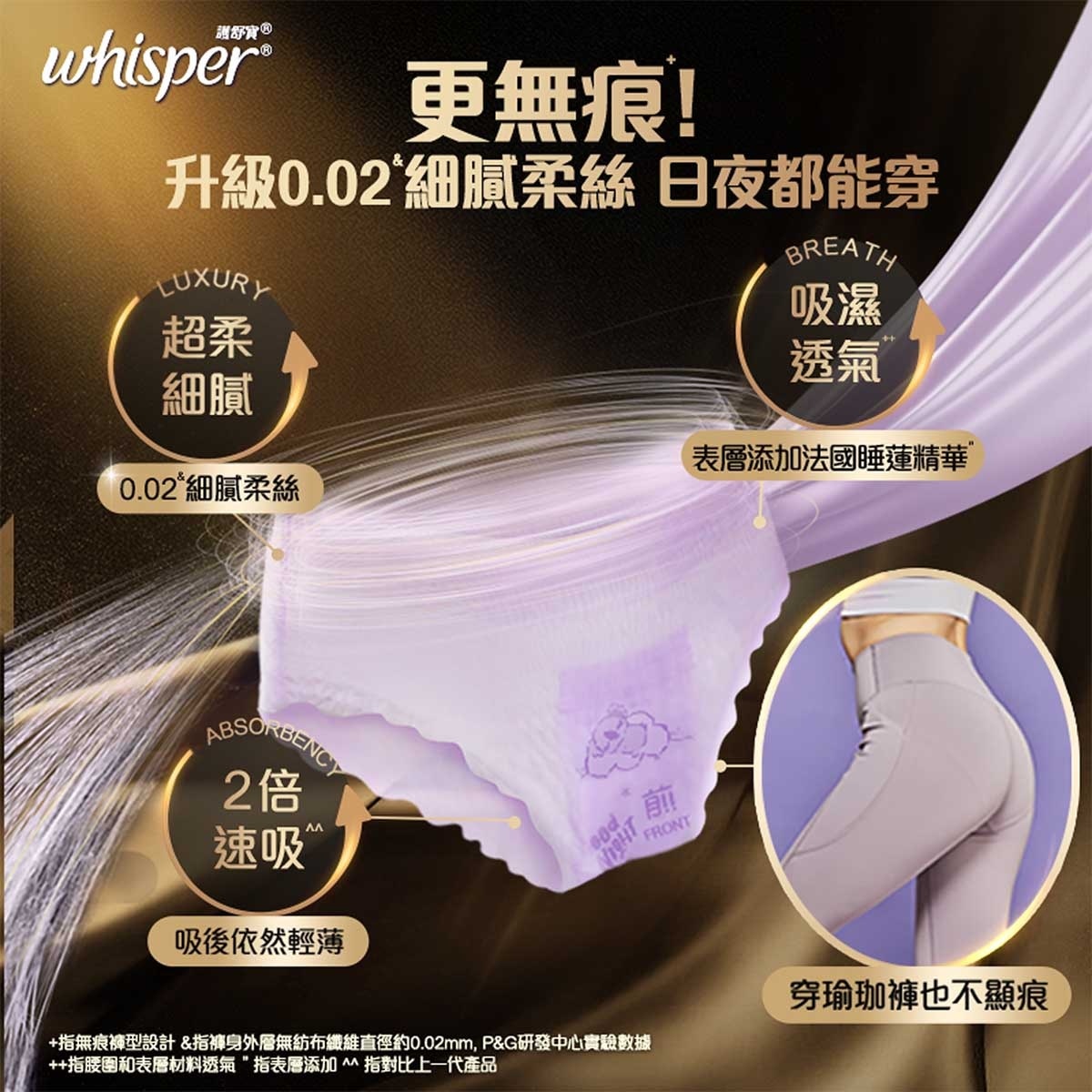 護舒寶  [優惠裝] 新上市無痕安心褲/安睡褲/褲型衛生巾/m巾 - 均碼6片 (白天夜晚都能穿 包臀輕薄無痕防漏)
